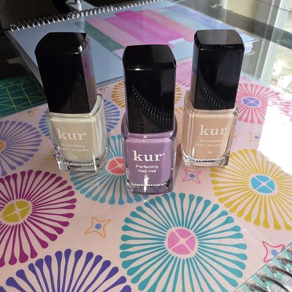 Londontown Kur Nail Veil Trio - Cream, Purple, Tan - Picture 5 of 6